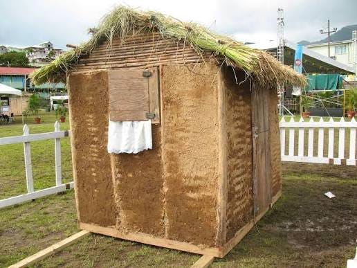 We fondly remember the wattle and daub house. It was home to many before  the elevation to board and concrete houses.