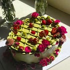 Matcha + Strawberry Chiffon Cake