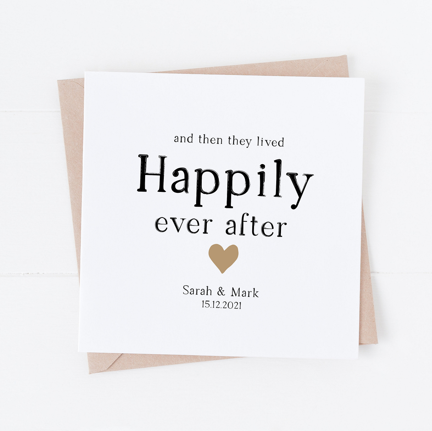 Personalised Wedding Card - Happily Ever After Wedding Card - Marriage Card  - Personalised Civil Ceremony Card - First Anniversary Card - Etsy UK