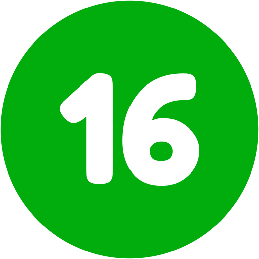 Number 16 Generic color fill icon | Freepik