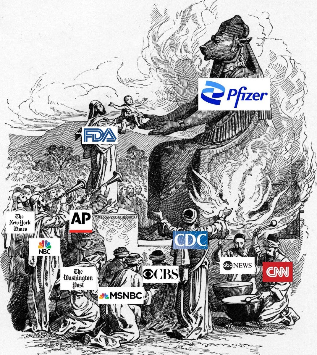 World Alternative Media's tweet - "Baal is definitely a good representation  of Pfizer. " - Trendsmap