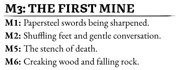 A ttrpg dungeon key from Inkvein showing directional hints.