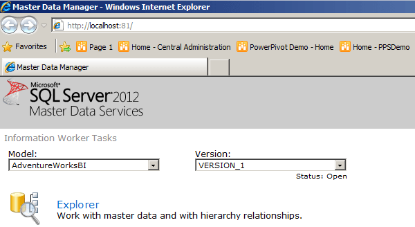 SQL Server 2012 master data services web manage UI 3 SQL Server 2012 master data services web manage UI