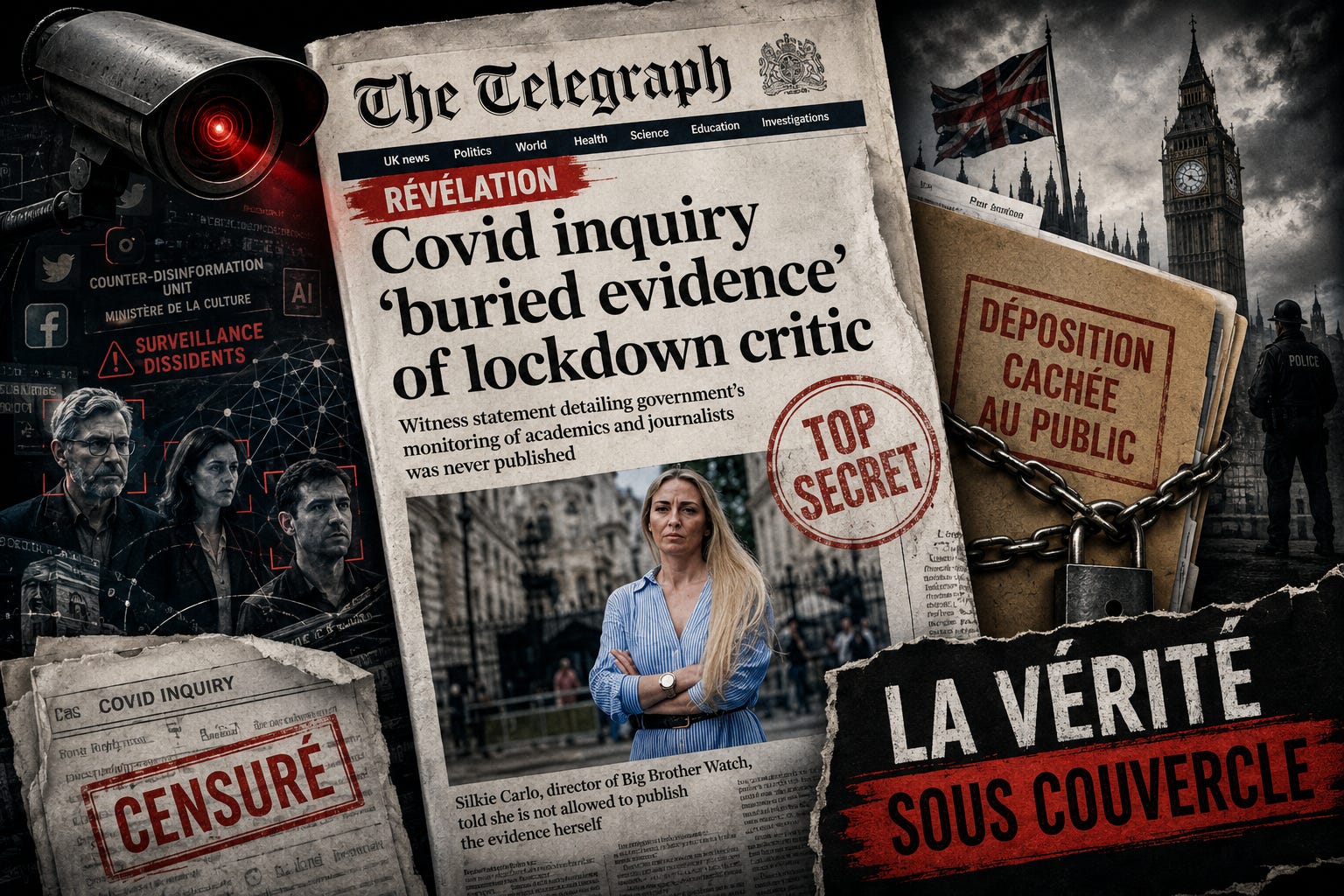 Surveillance des opposants à la politique sanitaire : la commission d'enquête britannique accusée d'avoir enterré la preuve