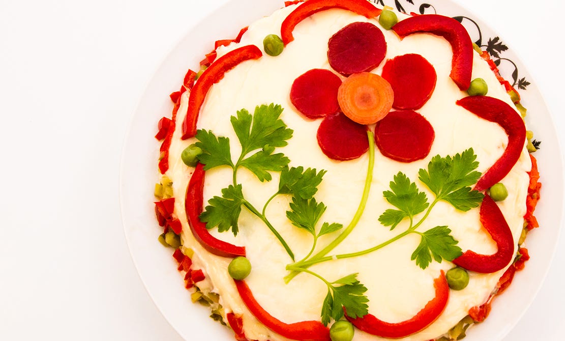 Salată boeuf cu pui