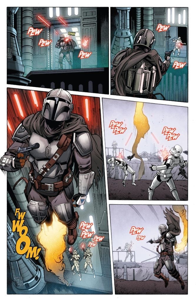 Mando attacks a base in The Mandalorian Season 2