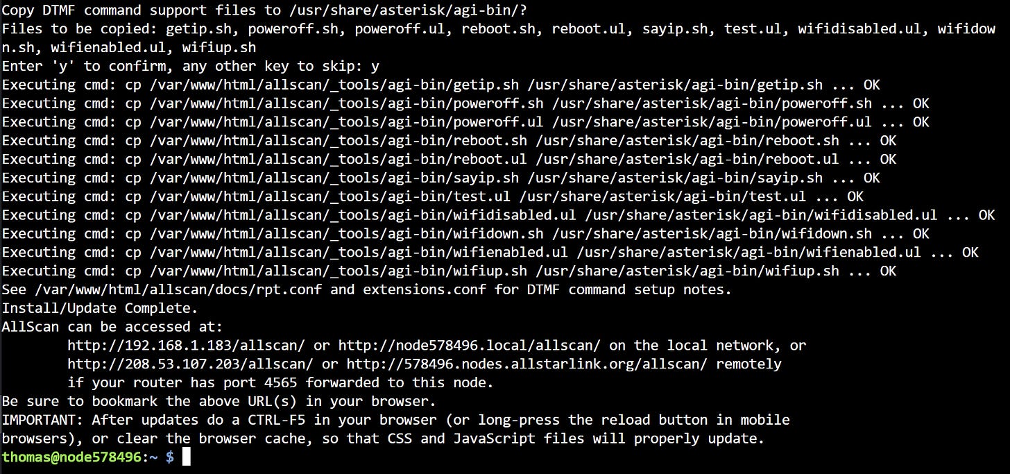 AllScan installs shell scripts