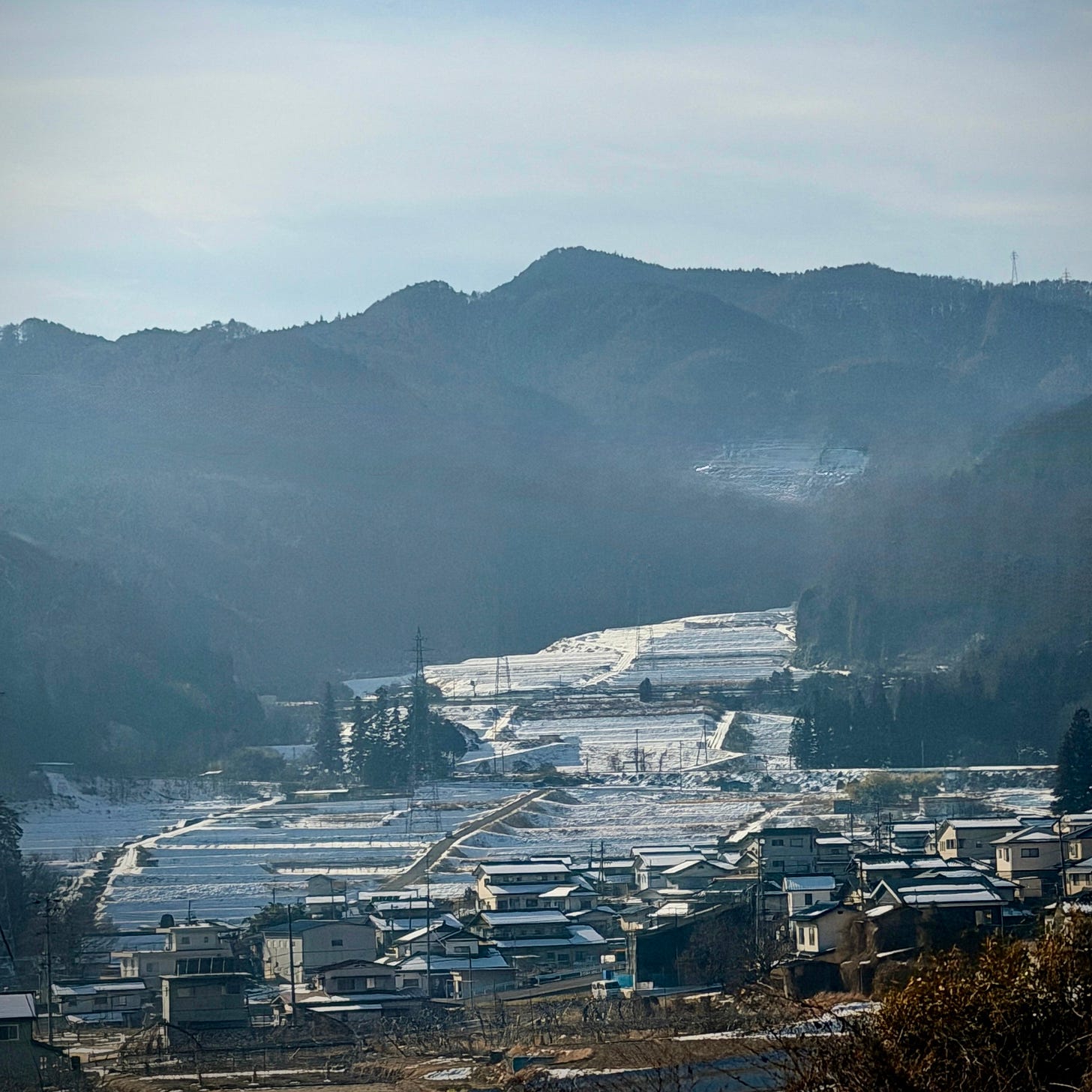View from the Shinonoi Line from Matsumoto to Nagano