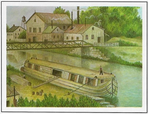 Sawmill on the Canal - 1885 Poster Canal Days by William R. Jones - Picture 1 of 3