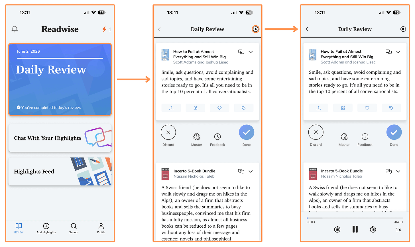 My Readwise Daily Review (mobile app)
