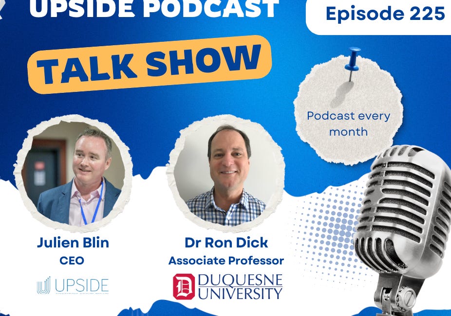 đ„Upside Chat: Dr Ron Dick, Duquesne University, Ex NBA/NCAA Exec on the NHL/NBA/MLS Favorites, MLB Spring Training, Aaron Rodgers, March Madness, Leo Messi