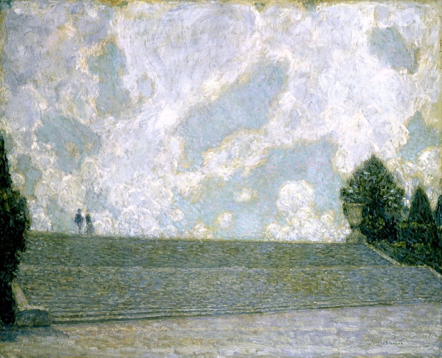 Les Marches du Palais Versailles, Henri Le Sidaner – 1925 Les Marches du Palais Versailles, Henri Le Sidaner – 1925