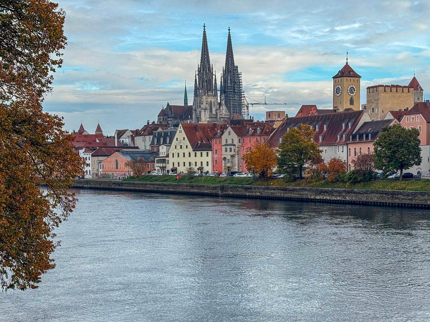 Regensburg, the cathedral, and the river. 