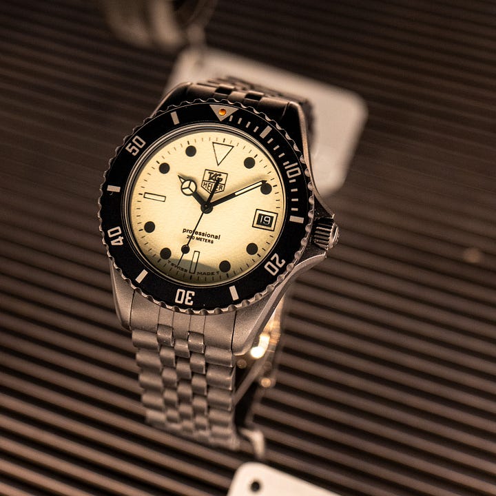 1990s TAG Heuer dive watches professional 1000.