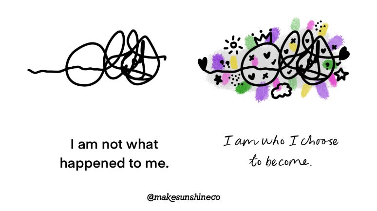 I'm not what happened to me, i'm what i choose to become. 