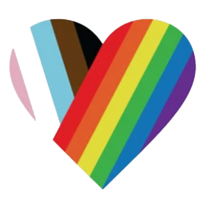 LGBTQIA+ all inclusive heart flag