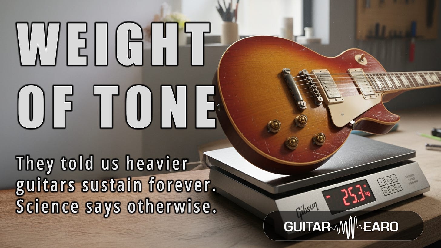 Do heavier guitars actually sustain longer? (Myth vs. Measurements)