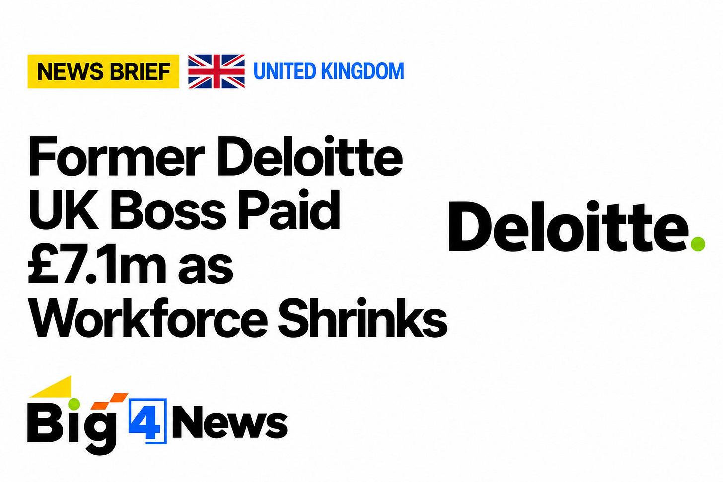 Former Deloitte UK Boss Paid £7.1m as Workforce Shrinks Former Deloitte UK Boss Paid £7.1m as Workforce Shrinks