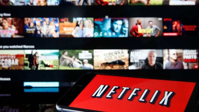 In this photo illustration, the Netflix