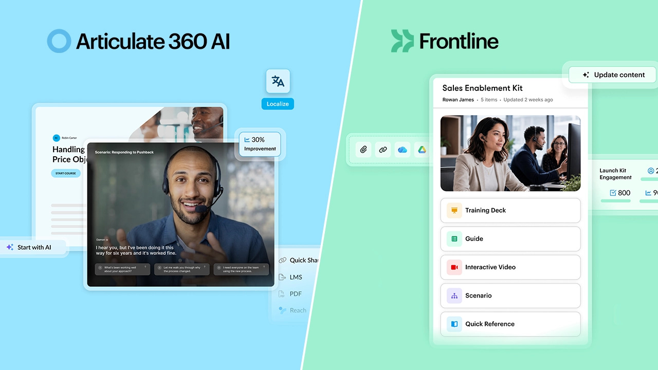 Articulate 360 AI and Frontline are here | TicTac Learn