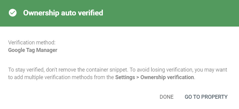 Search Console Auto Verify