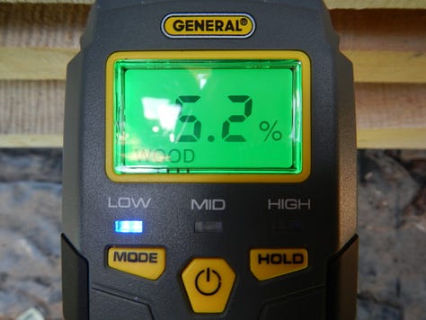 Moisture content of lumber in Kiln #2