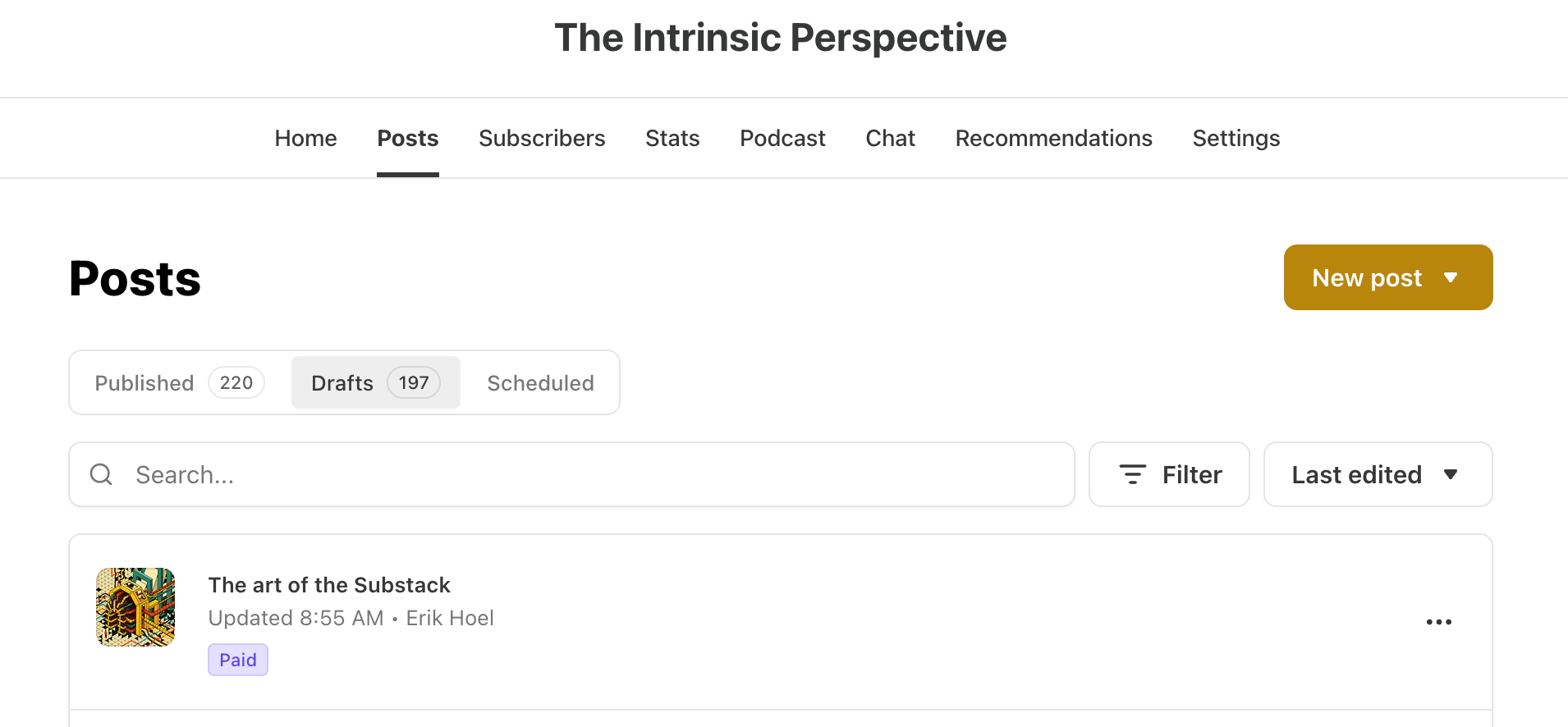 The art of the Substack - by Erik Hoel