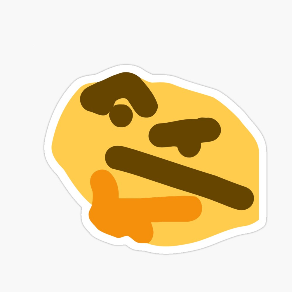 Thunking Emote Greeting Card