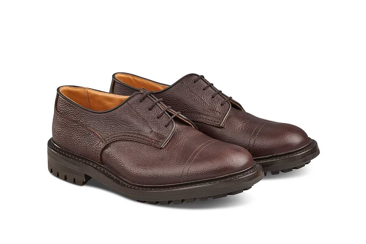 Matlock Country Shoe - Brown Zug Grain (6 Fitting) - R E Tricker Ltd