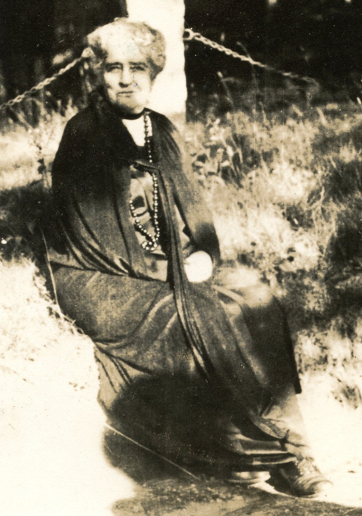 woman with beads