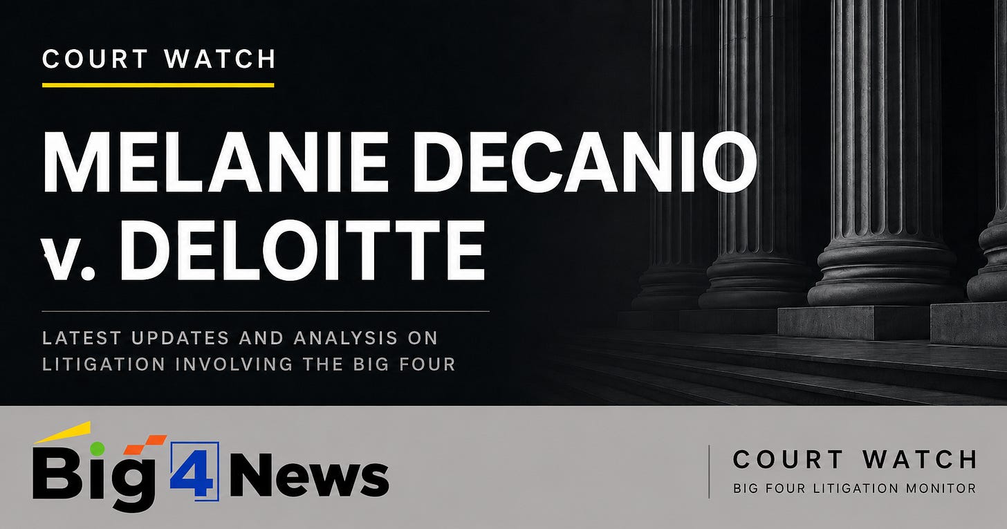 Melanie DeCanio hostile work environment claim against Deloitte court ruling June 2026 Melanie DeCanio hostile work environment claim against Deloitte court ruling June 2026