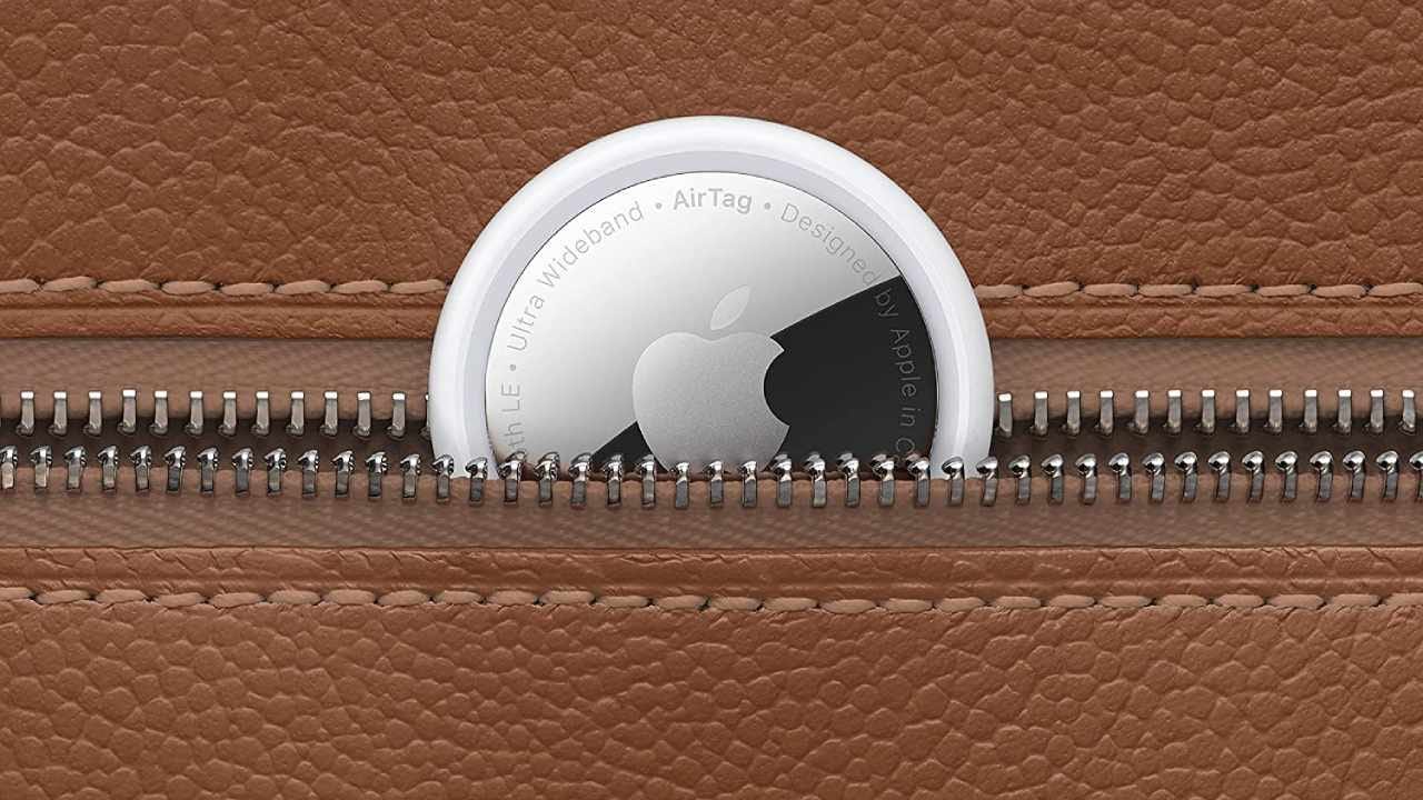 Apple AirTag inside a leather bag Apple AirTag inside a leather bag