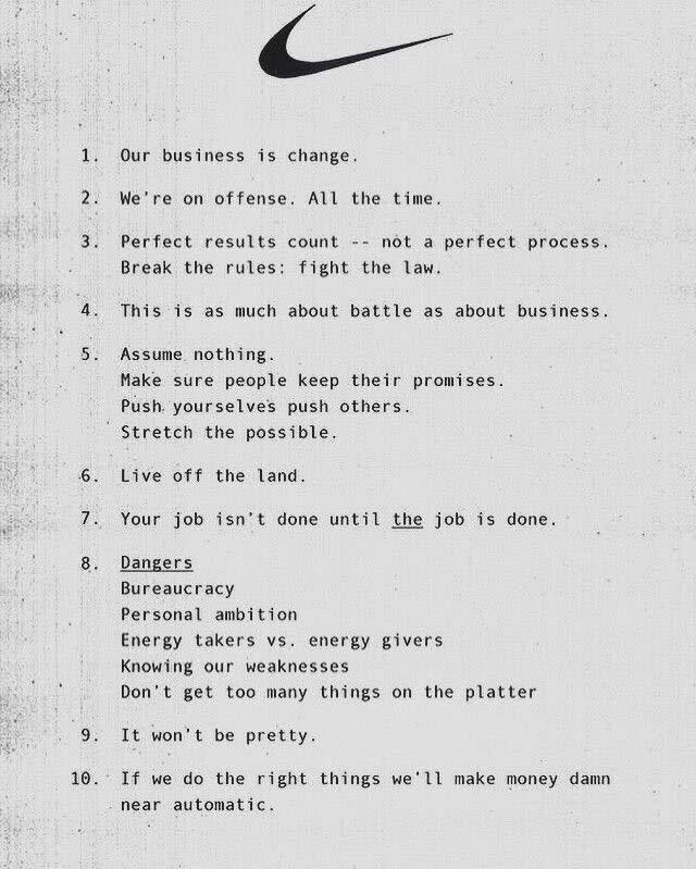 Nike values