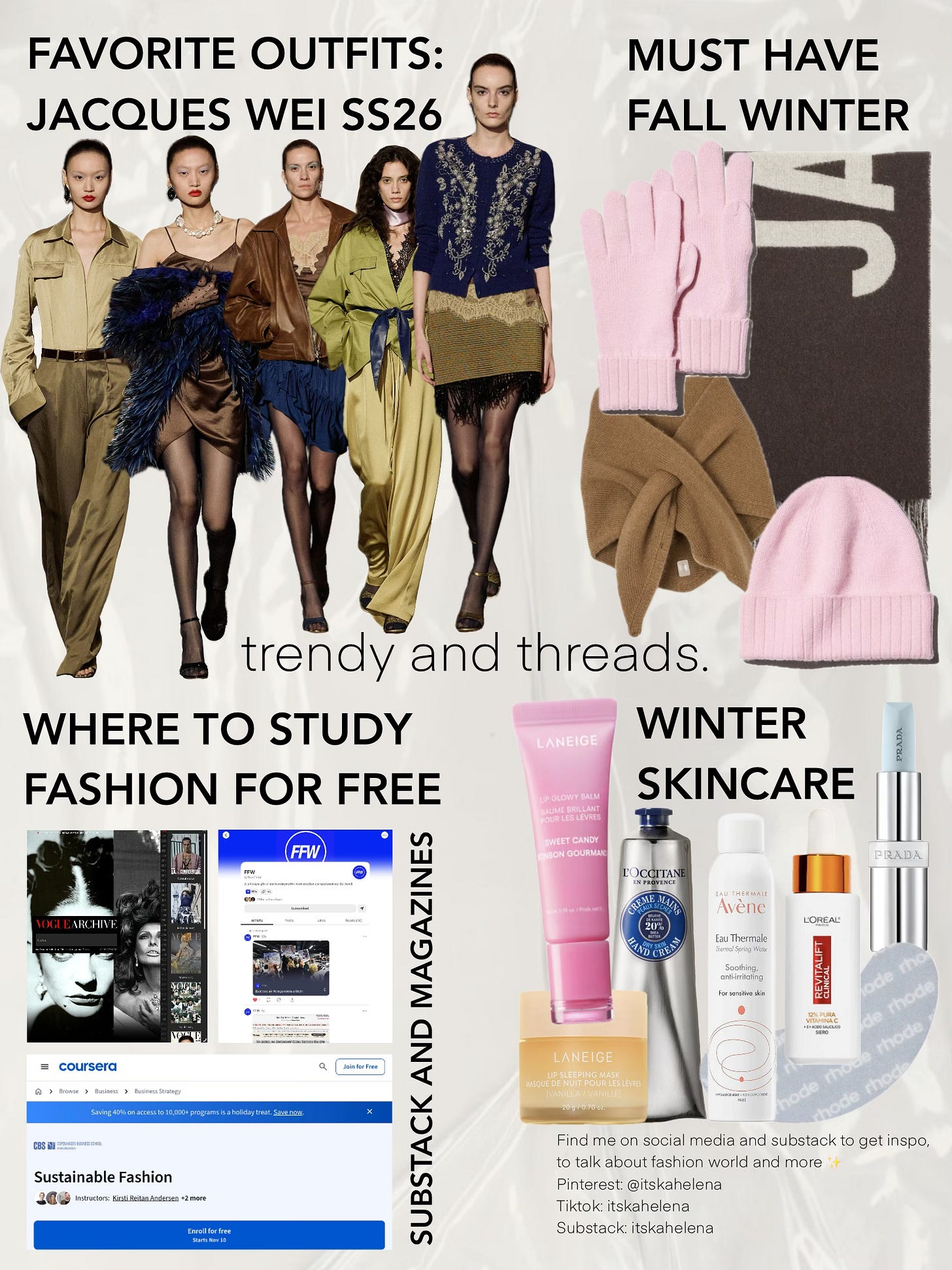 trendy and threads. | your cool girl moodboard