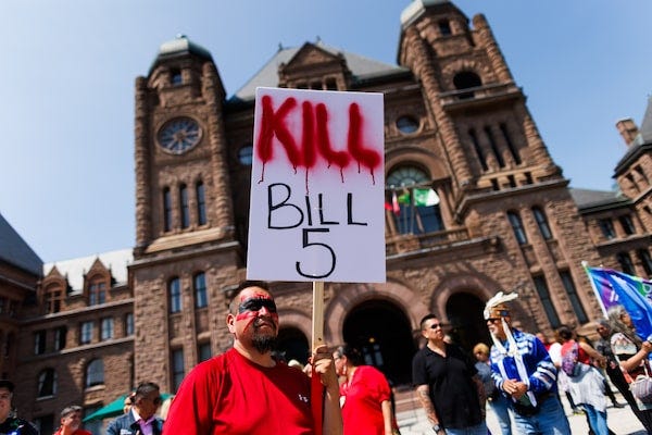 Hundreds of First Nations members travel to Queen's Park to protest Ontario  mining bill - The Globe and Mail