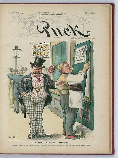 old newspaper articles/posters from the prohibition era encouraging tighter Sunday Blue Law enforcement