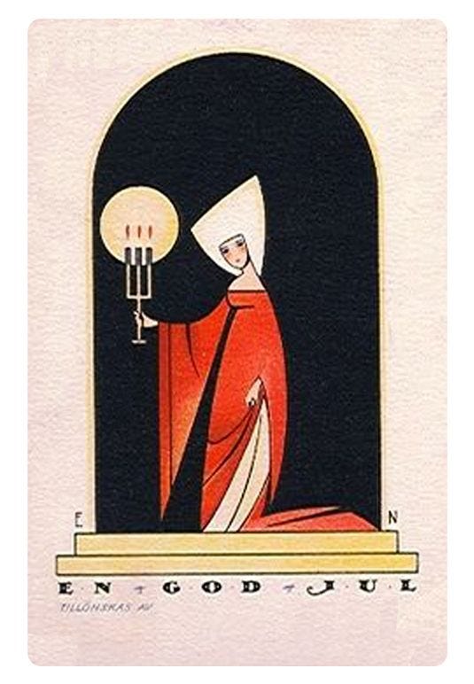 This may contain: a stamp with a painting of a woman holding a candle This may contain: a stamp with a painting of a woman holding a candle