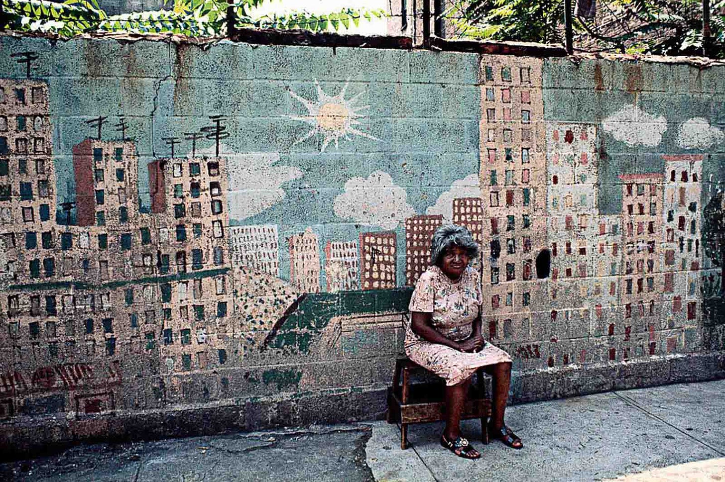 Graffiti-covered walls and crumbling facades tell the story of urban decay in 70s NYC. Graffiti-covered walls and crumbling facades tell the story of urban decay in 70s NYC.