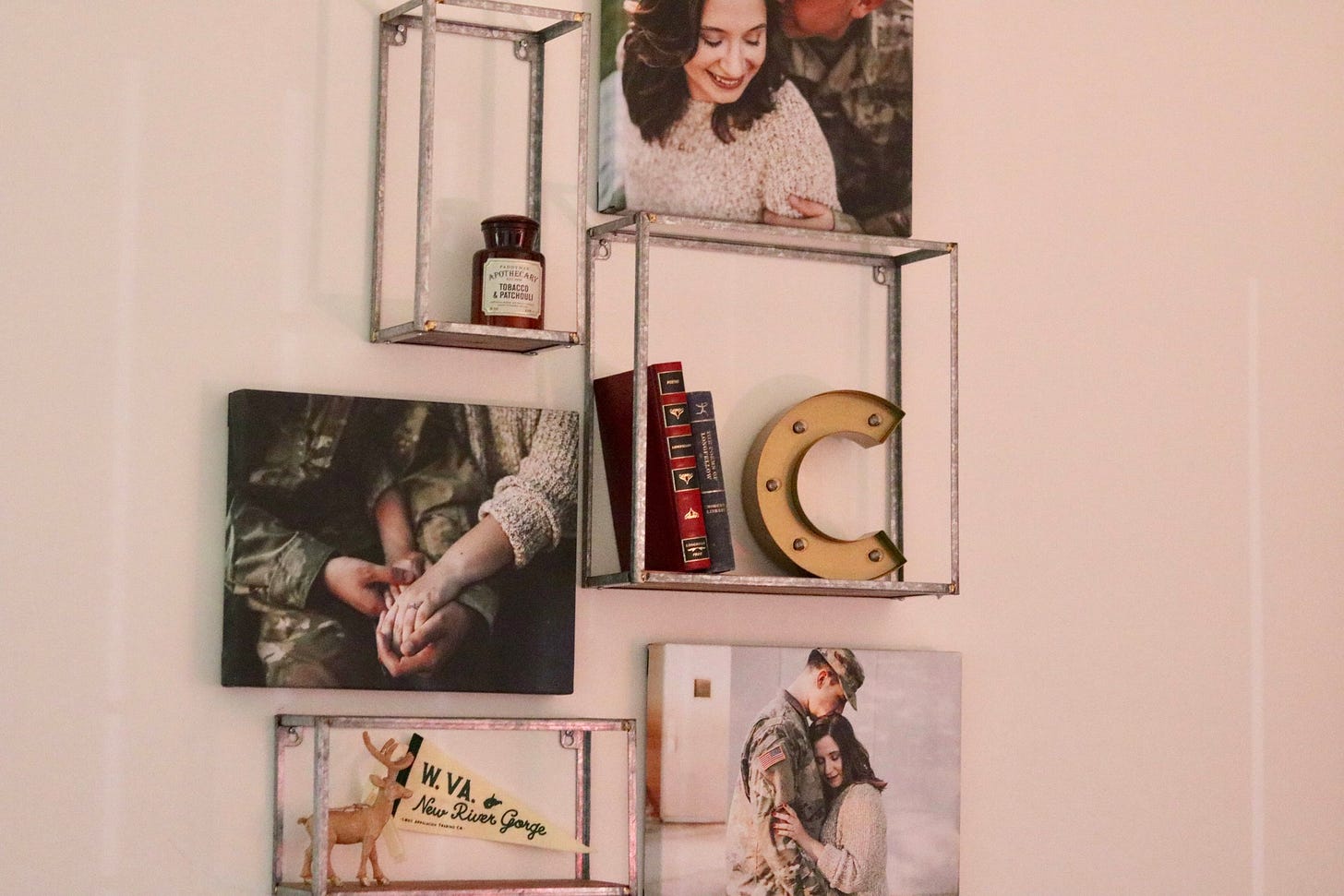 apartment decorating ideas, gallery wall ideas, what to do with engagement pictures, make apartment feel like home