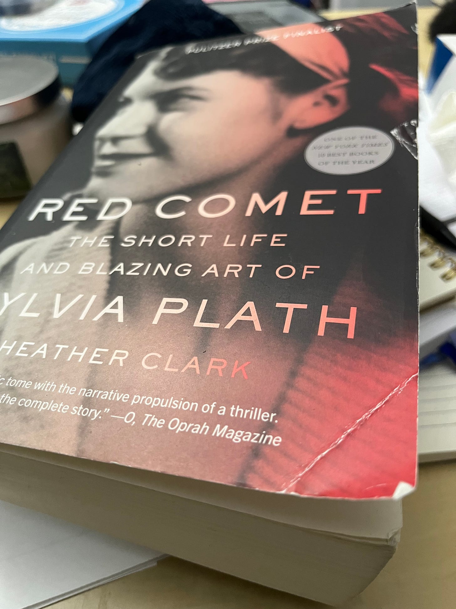 Photo of RED COMET by Heather Clark on my desk