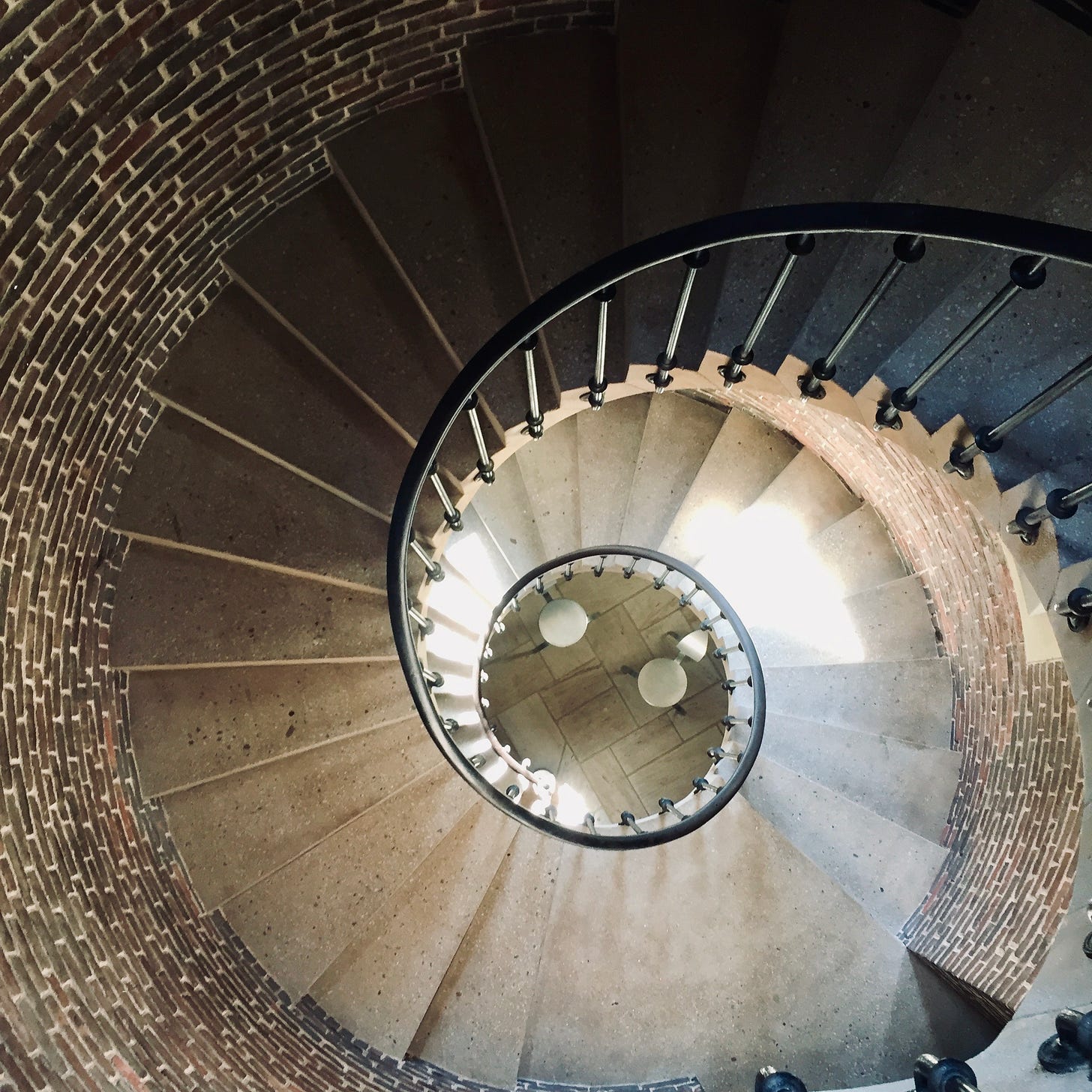 A spiral staircase