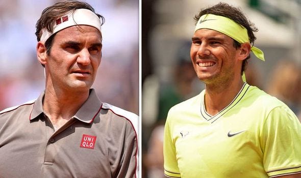 Image result for roger federer vs. rafael nadal