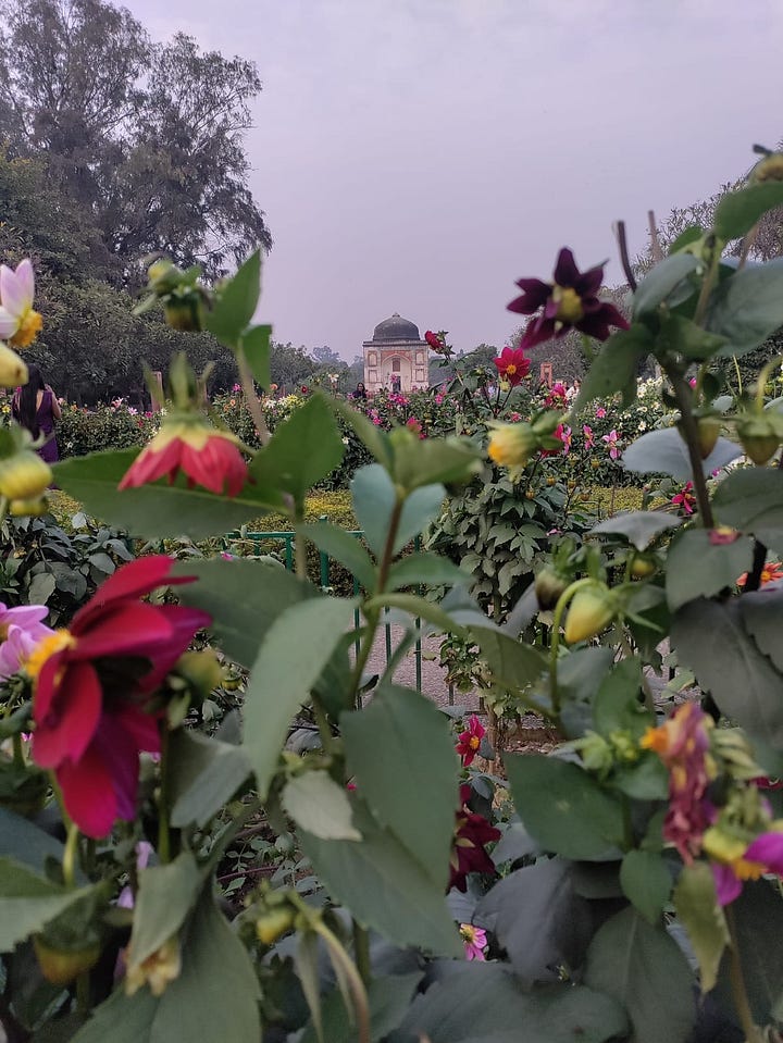 A picture of Humayun's Tomb and Sunder Nursery