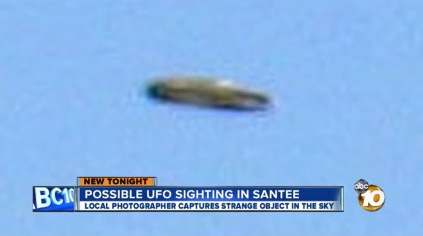 TV news report: "Photo captures UFO over Santee barn"