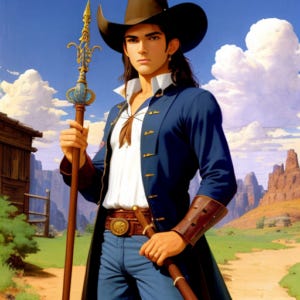 Blue Cowboy Wizard