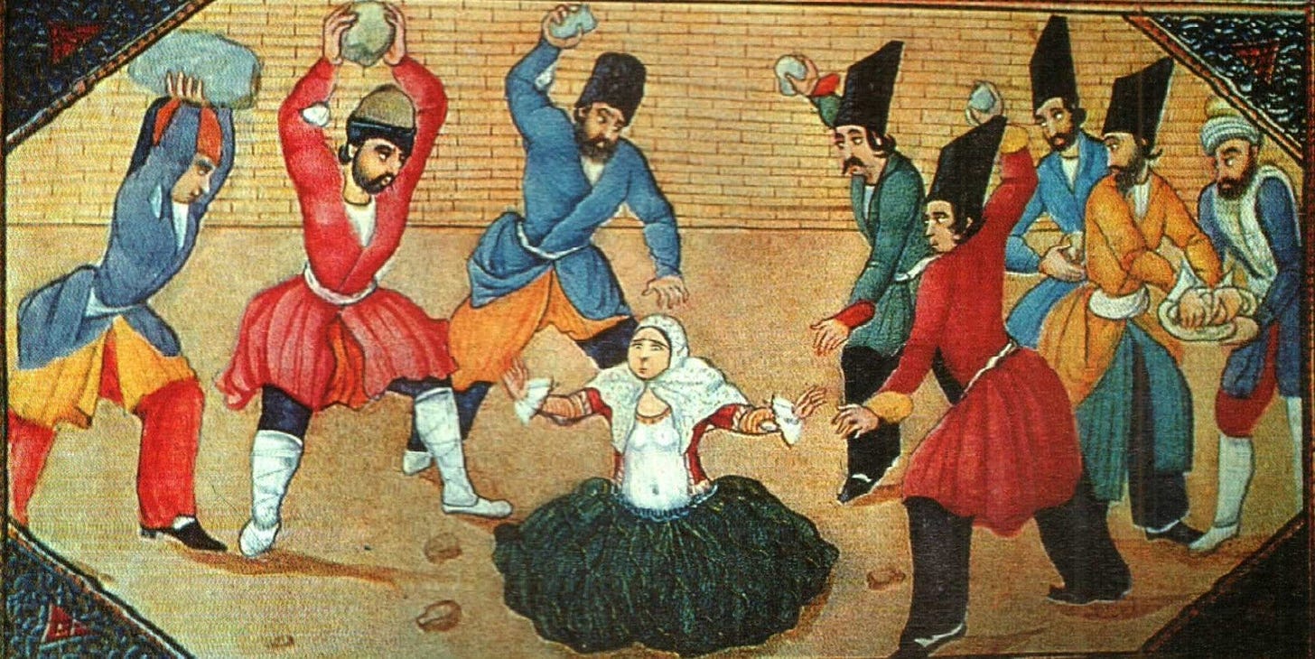 What Happens in a Typical Stoning? | by Carlyn Beccia | An Injustice!