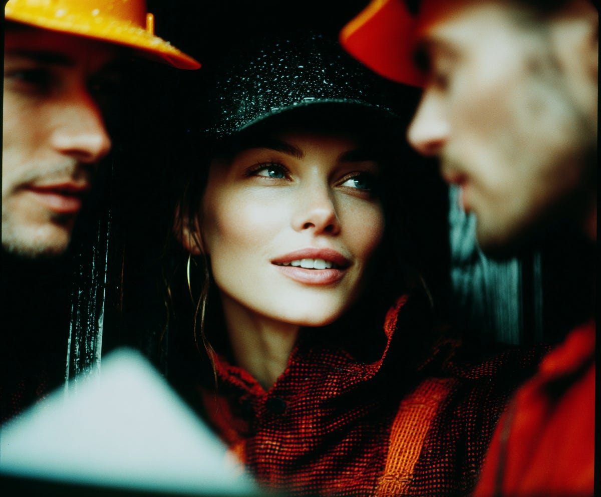 close up glam and stylish image of an interior flanked by two builders on a renovation site, plush design interiors adelaide