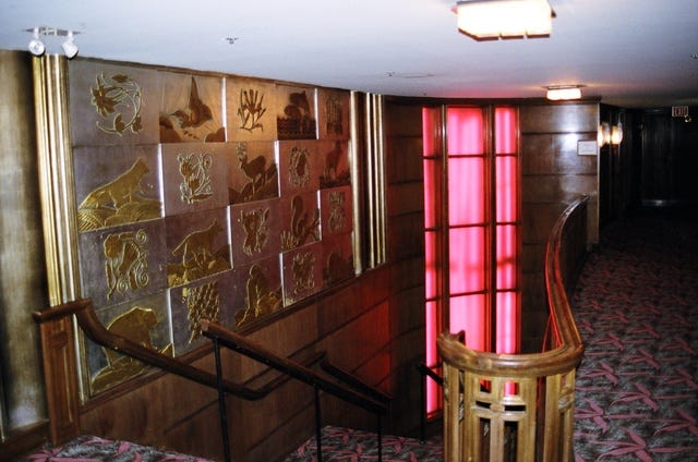 Murels inside the 4th Avenue movie theatre in Anchorage, Alaska.