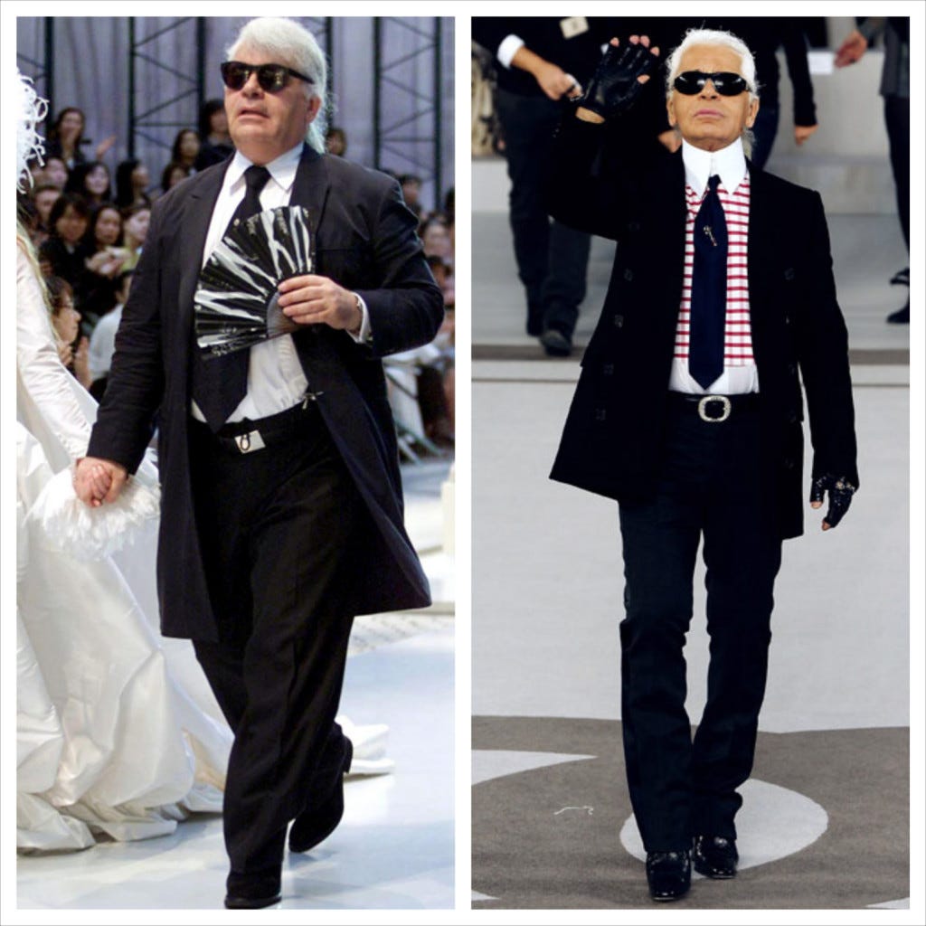 Fat Lagerfeld versus Thin Lagerfeld Fat Lagerfeld versus Thin Lagerfeld