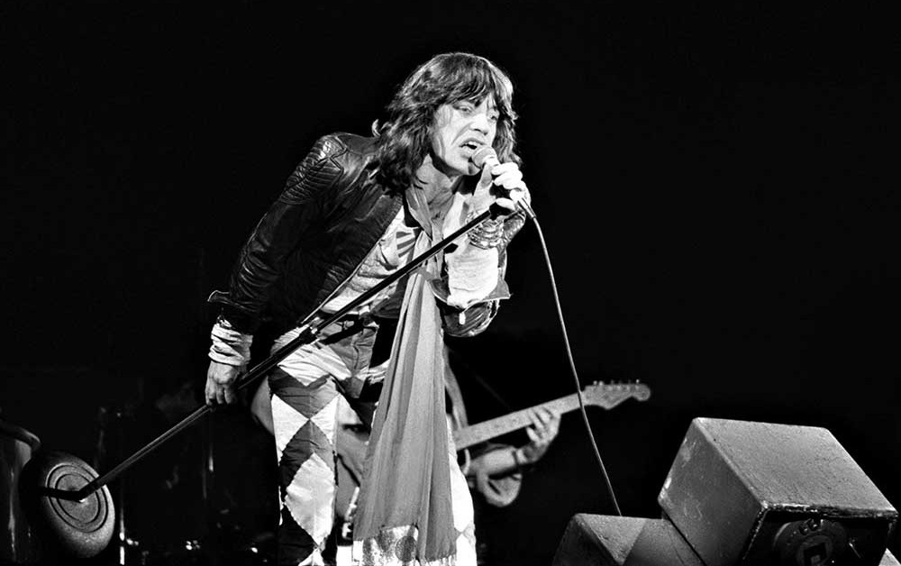 Mick Jagger performing in Zuiderpark in The Hague, Netherlands (1976)